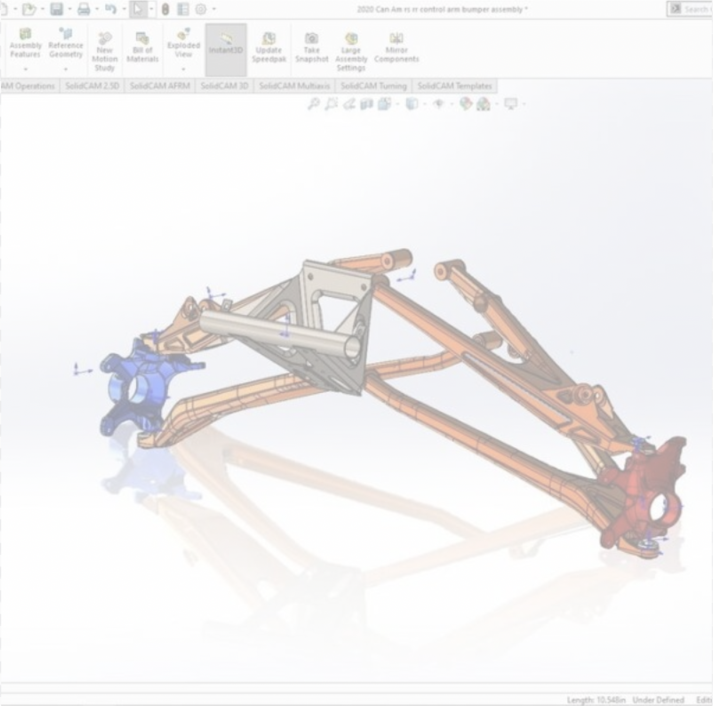 Model of Bike Components in SOLIDWORKS